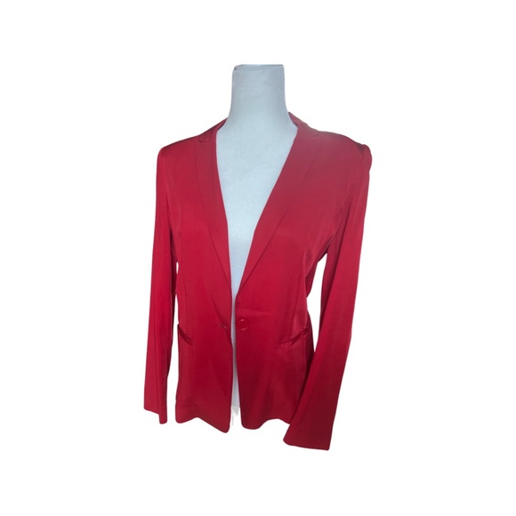 Armani Exchange Silk Red Blazer Size 6 - Picture 2 of 5